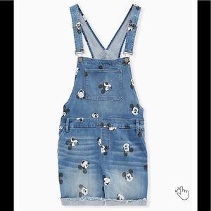 Torrid Mickey Mouse Short Overalls